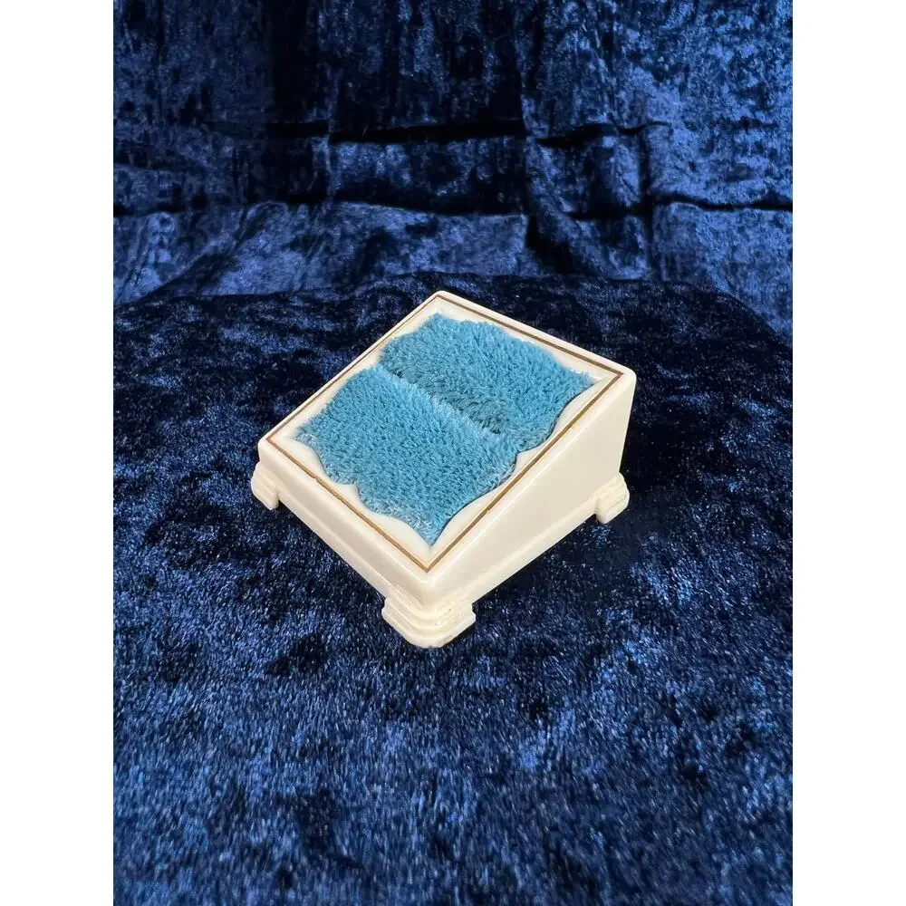 Antique Celluloid Ring Box – Art Deco Floral Ivorine Footed Presentation Case